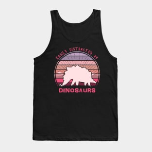 Easily Distracted By Stegosaurus Dinosaurs Tank Top